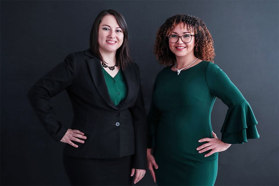 Attorneys Josefina Louis and Veronica Garza